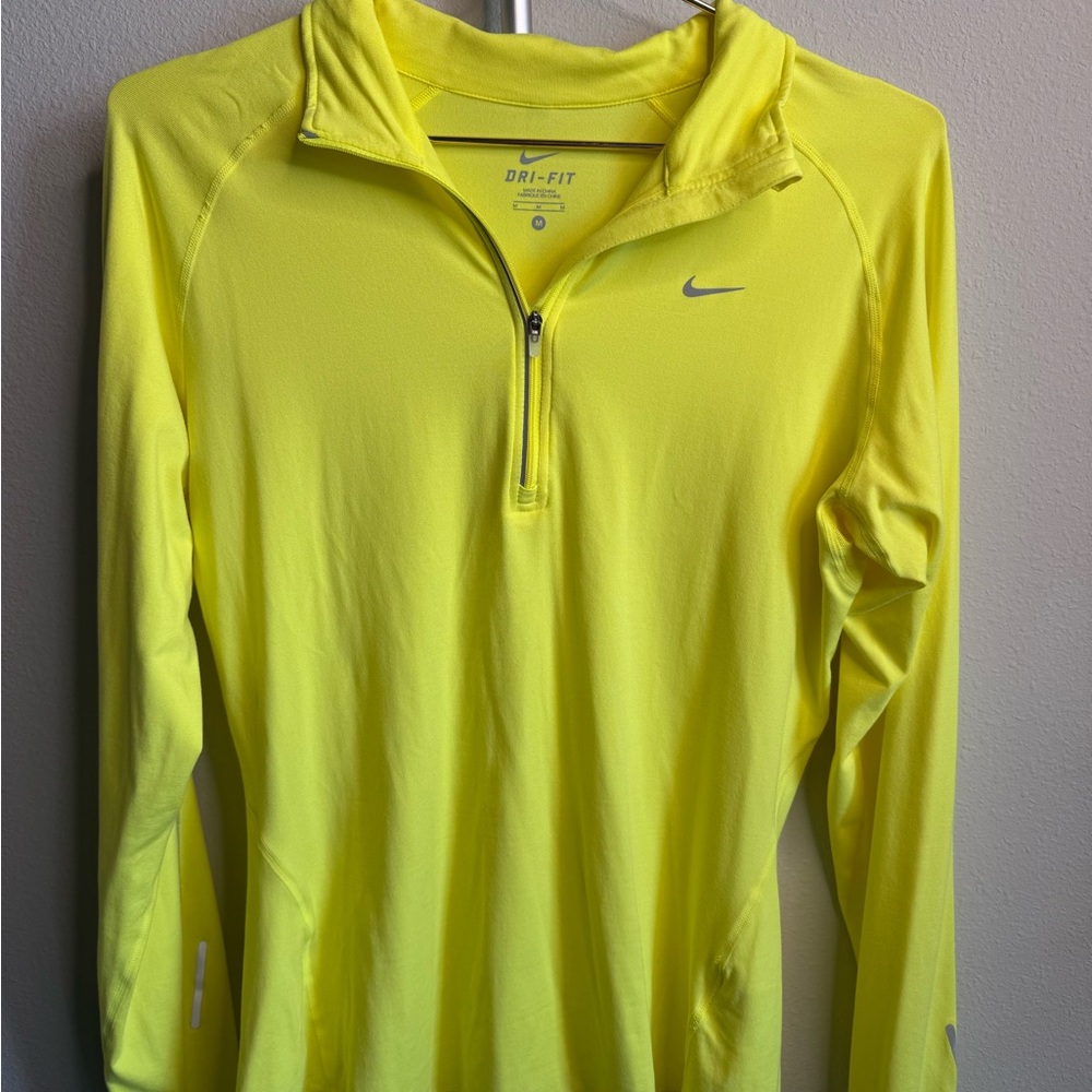 Nike Bright Yellow Dri-FIT Half-Zip Pullover